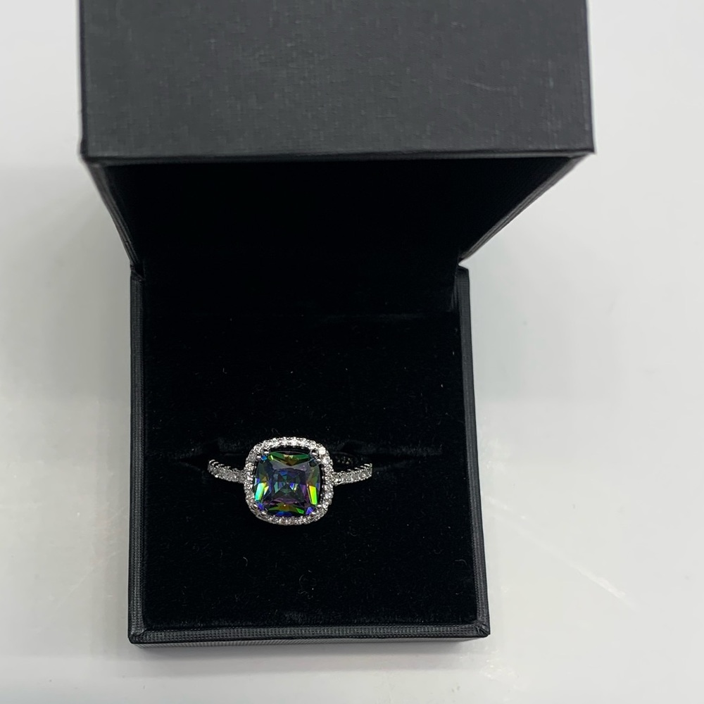 Green Mystic Rainbow Topaz Ring
